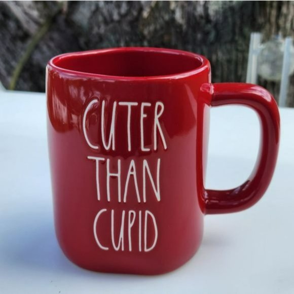 Rae Dunn Red Ceramic Coffee Mug 16oz Cuter Than Cupid - Picture 9 of 12